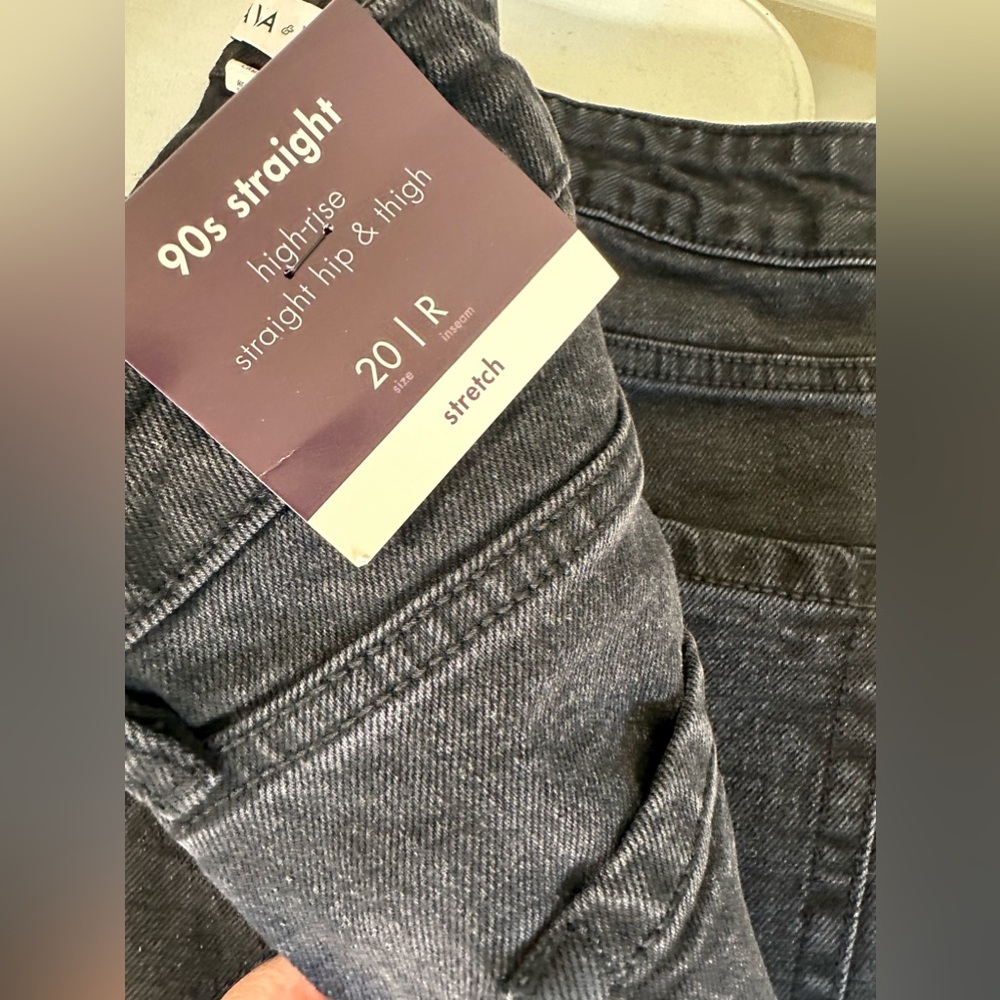 Women’s Ava & Viv high rise 90’s straight stretch no gap waistband READ INFO - Picture 7 of 13